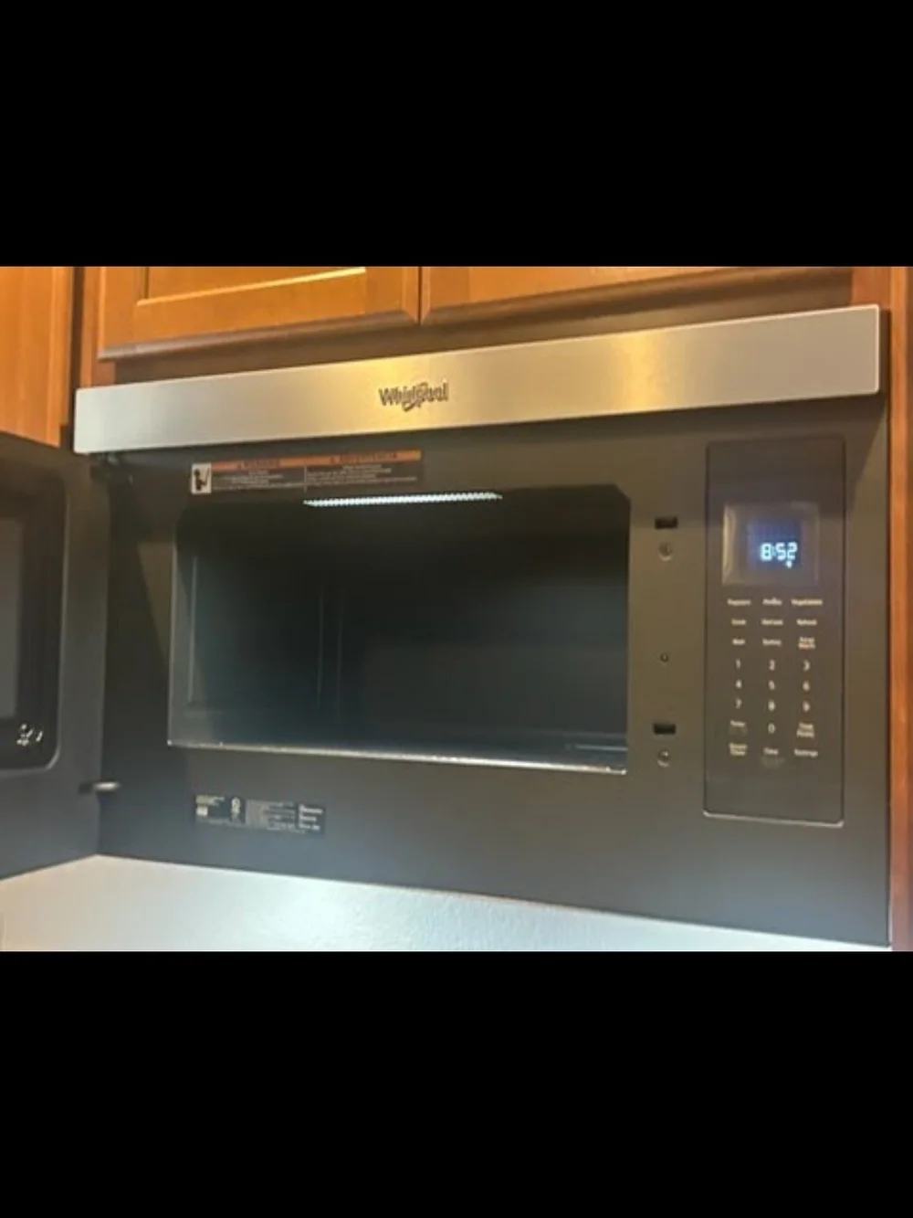 Over-the-Range Microwave Box with Flush Built-In Design - White/Black